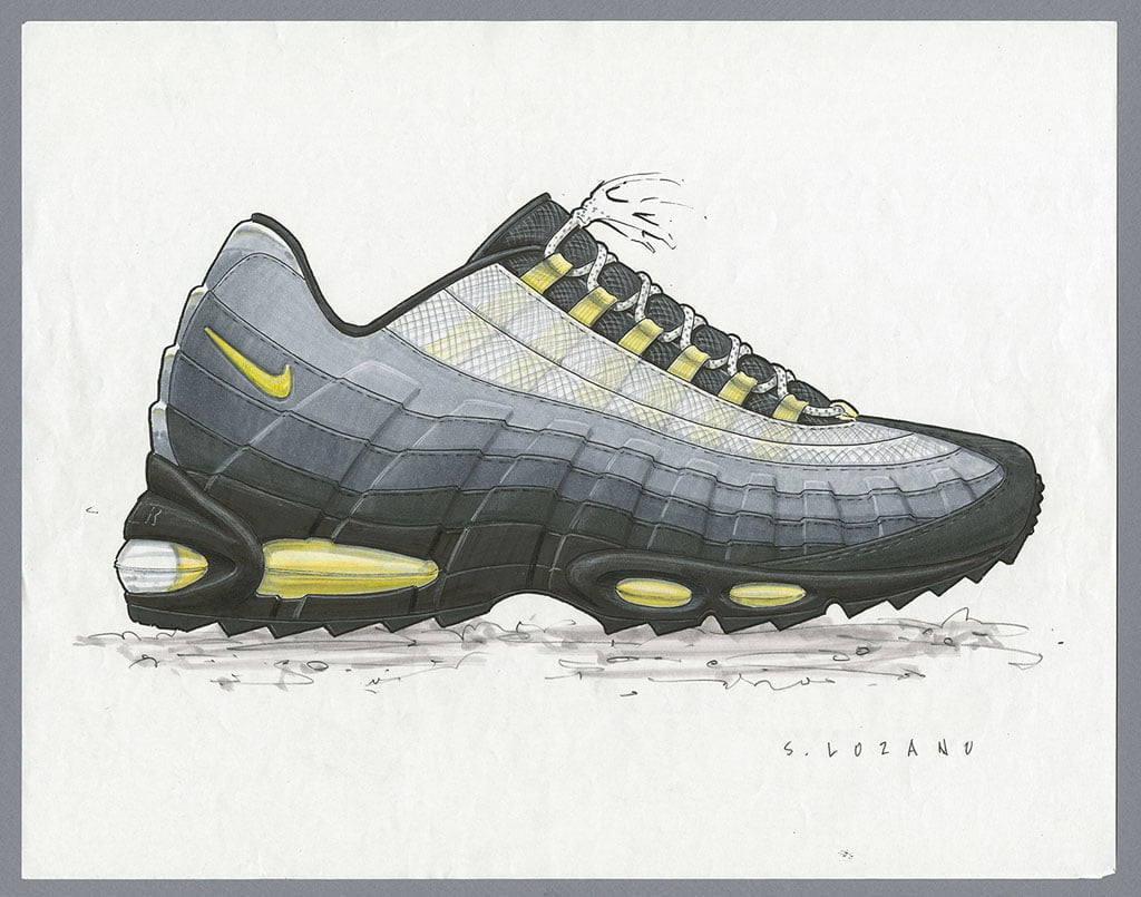 original nike air max95 sketch by sergio lozano 2 1 ʽKókusztejʼ - az új, női Nike Air Max 95
