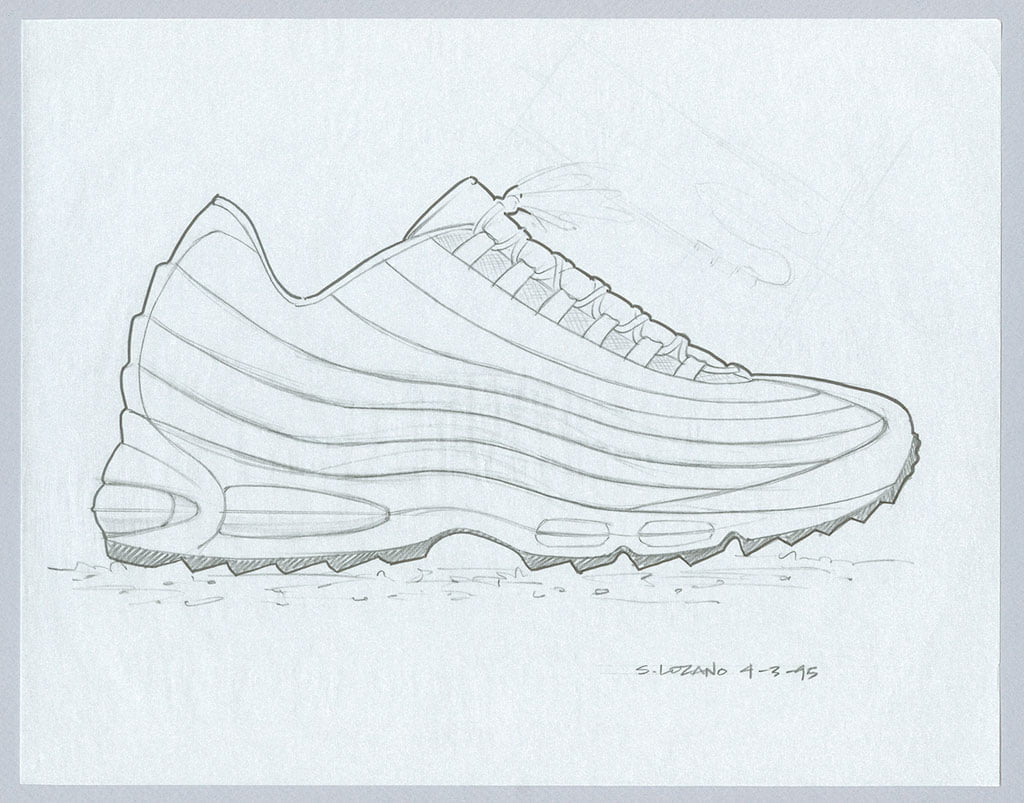 original nike air max95 sketch by sergio lozano ʽKókusztejʼ - az új, női Nike Air Max 95